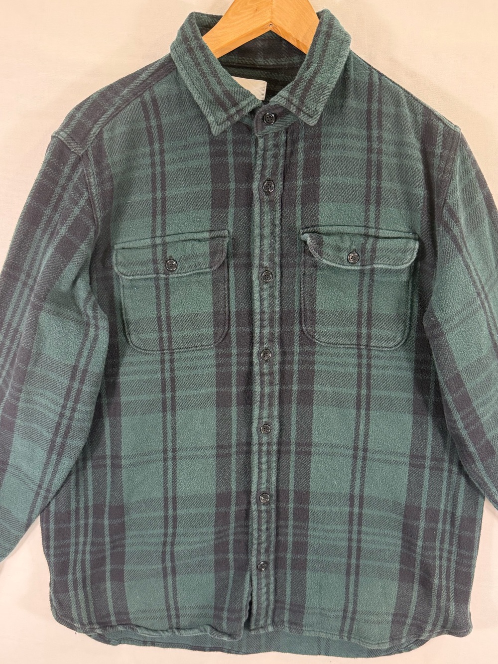 GAP Green and Black Plaid Lightweight Shirt Jacket